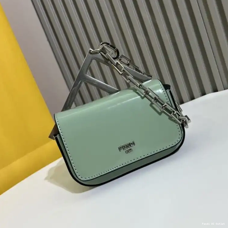 Calf In Leather F Bag Nano Fendi Green 0507